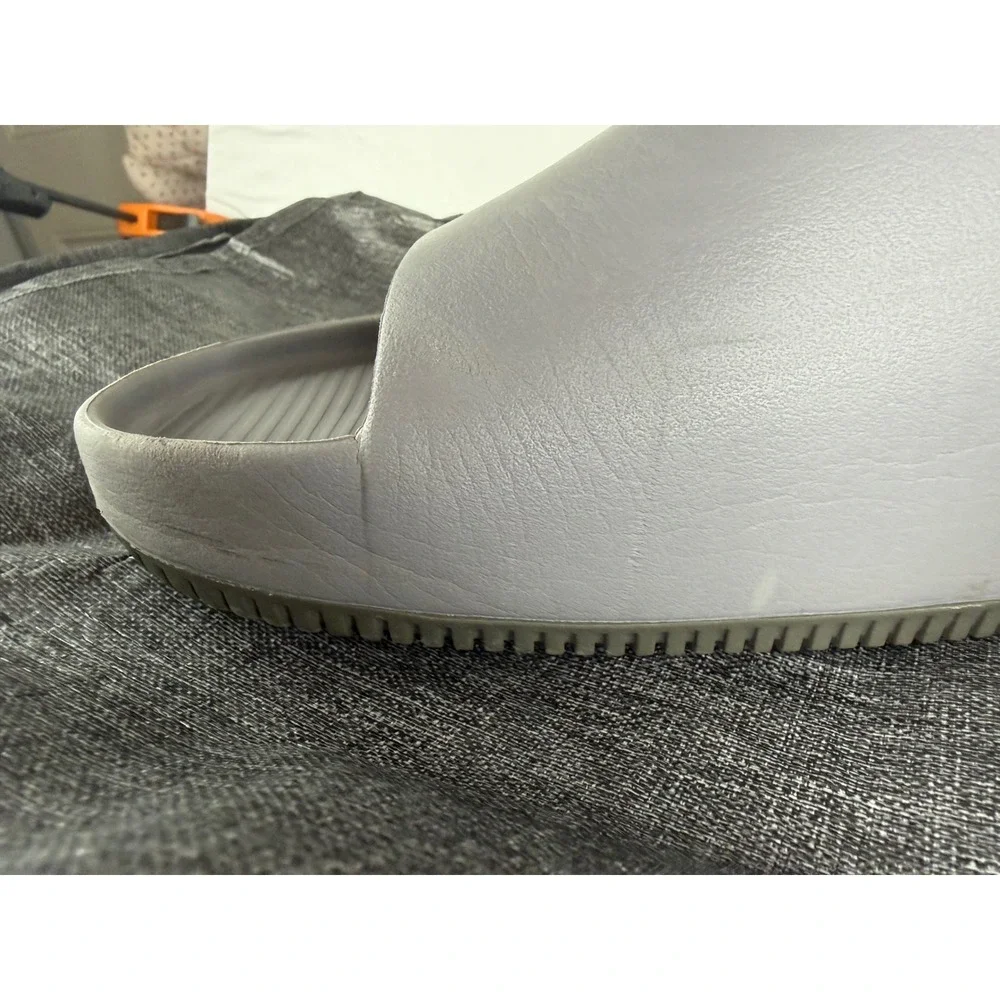 Nike Calm Slide Mens 8 Womens 9 Grey Excellent Foam Slip On Sandals FD4116-002